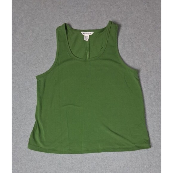 Athleta Tops - Athleta Essential Tank Top Size Small Sage Green Ribbed Stretch Activewear Yoga